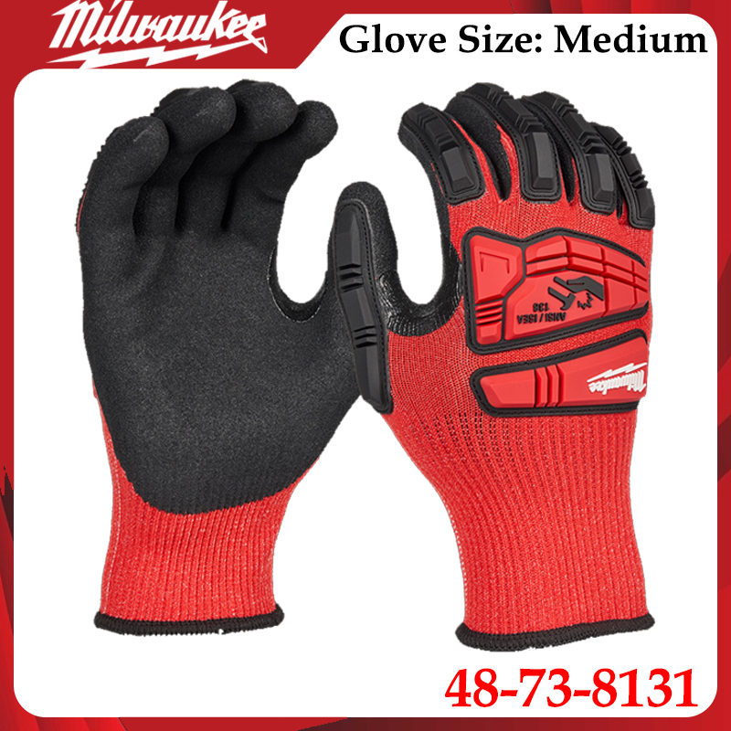 Motorcycle Glove Knuckle - Milwaukee 48-73-8131 Orta Darbeli İş Eldivenleri