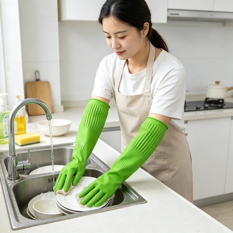 1 Çift Uzun Saplı, Silikon Bul - Dish Glove Rubber incelemesi ve fiyatı
