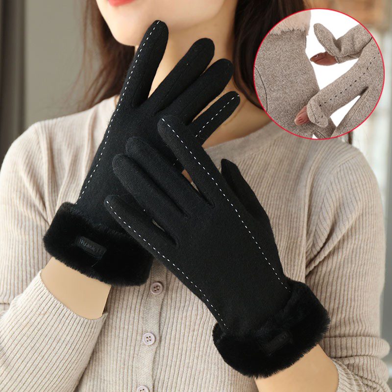 Kadınlar kış eldiven üst parma - Wool Glove Lined incelemesi ve fiyatı